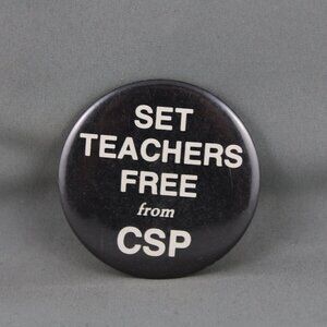 Retro Teaching Pin - Set Teachers from CSP (BC) - Celluloid Pin